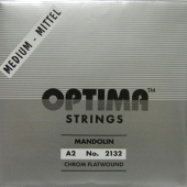 OPTIMA　オプティマ　マンドリン弦　クロームフラットワウンド弦　ミディアム　2A　2本セット （３営業日以内での発送）