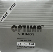 OPTIMA　オプティマ　マンドリン弦　クロームフラットワウンド弦　ミディアム　4G　2本セット （３営業日以内での発送）
