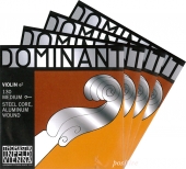 【Dominant】ドミナント バイオリン弦 セット 4/4サイズ(1E=アルミ・130/3D=アルミ巻・132)