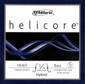 【Helicore Hybrid】ヘリコア ハイブリット バス弦 1G(HH611)<ミディアム/ライト>(3営業日以内での発送)