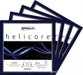 【Helicore Hybrid】ヘリコア ハイブリット バス弦 セット<ミディアム/ライト>(3営業日以内での発送)