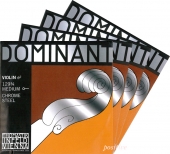 【Dominant】ドミナント バイオリン弦 セット（1E=スチール・129）分数サイズ （３営業日以内での発送）