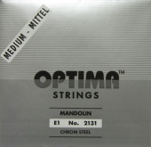OPTIMA オプティマ マンドリン弦 クロームフラットワウンド弦 ミディアム 1E 2本セット (3営業日以内での発送)