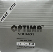OPTIMA オプティマ マンドリン弦 クロームフラットワウンド弦 ミディアム 4G 2本セット (3営業日以内での発送)