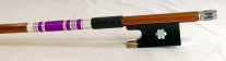 【フロッグ装飾・カラー装飾巻線】バイオリン弓　ヘルナンブコ材　4/4＜巻線カラー：パープル＞