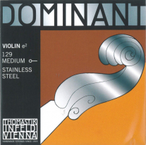 【Dominant】ドミナント バイオリン弦 1E　4/4サイズ（スチール・129/129MS） （３営業日以内での発送）